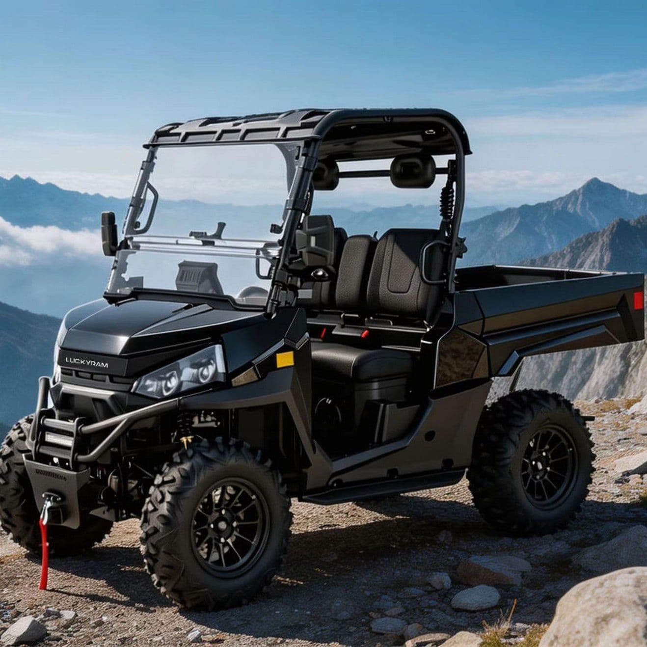 4WD Electric UTV for Farm Ranch 14 Inch Off Road Tires 350kg Dump Bed
