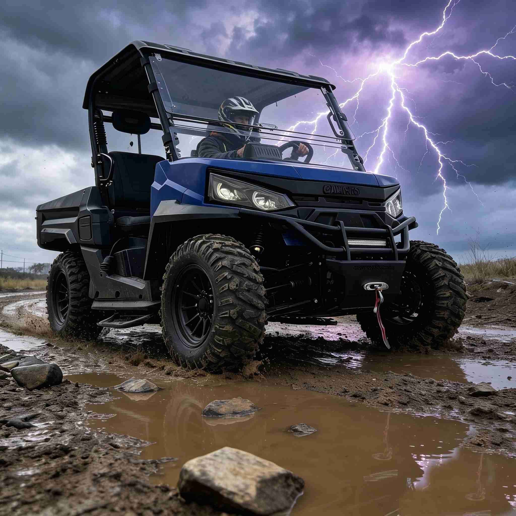 4WD Off Road UTV 73.6V 1000kg Towing 400A Controller 150Ah