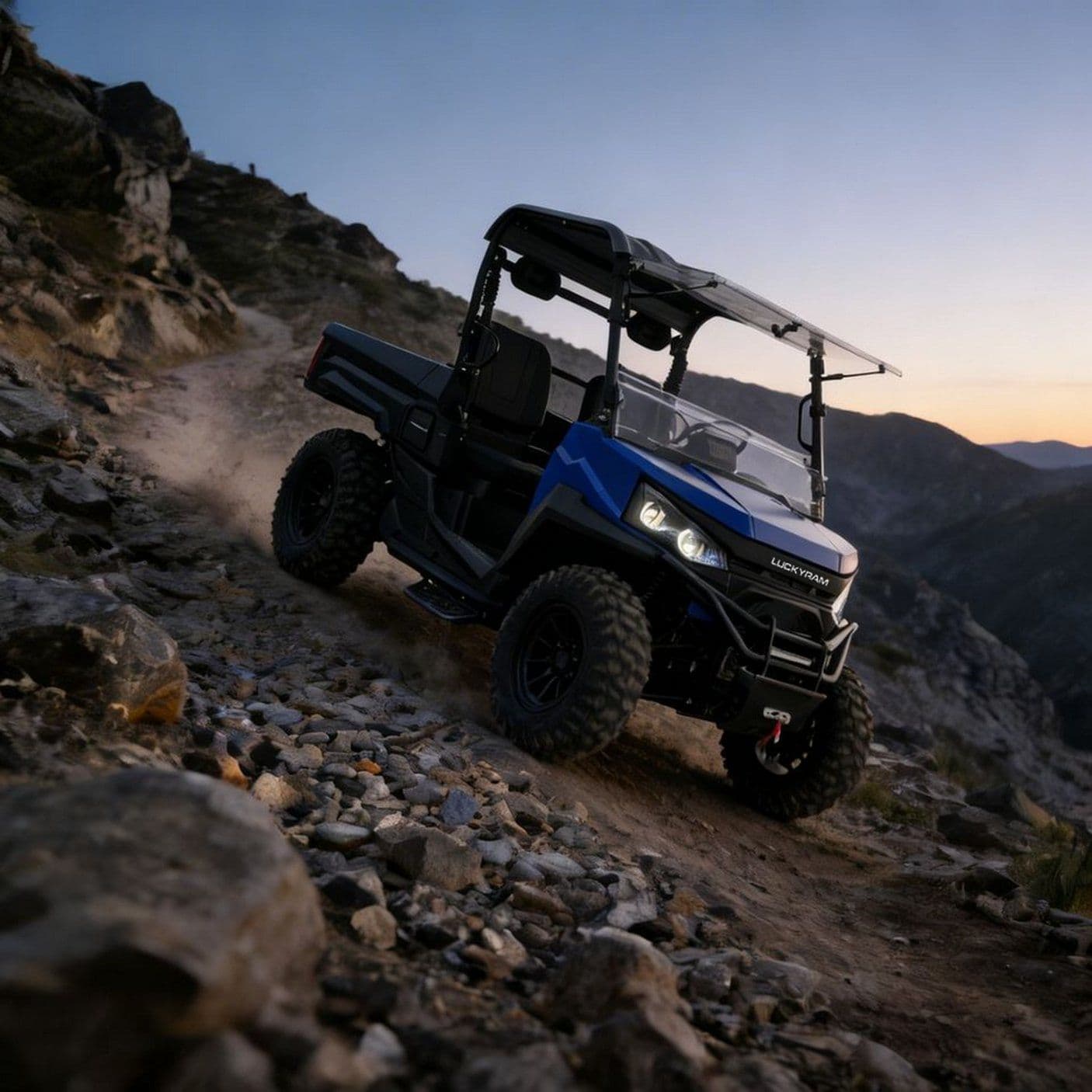 73.6V Electric UTV 4WD EPS Steering 20KW Peak Power for Hunting