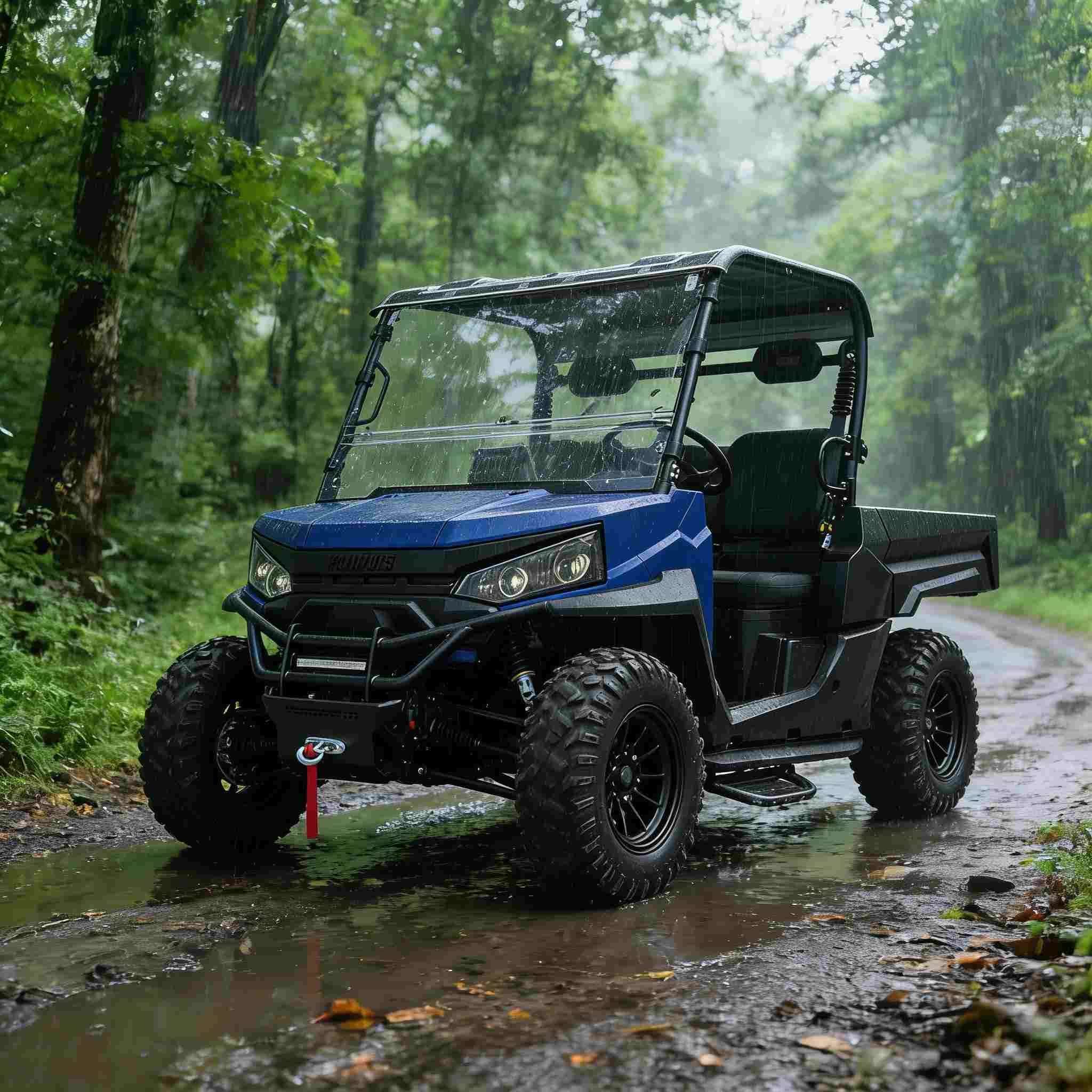 Electric UTV 4WD for Hunting 20KW Peak Power 1000kg Towing