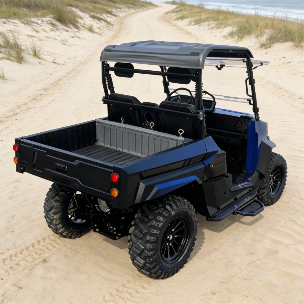 Electric UTV 4WD for Jobsite 14 Inch Tires 73.6V 20KW Peak Power
